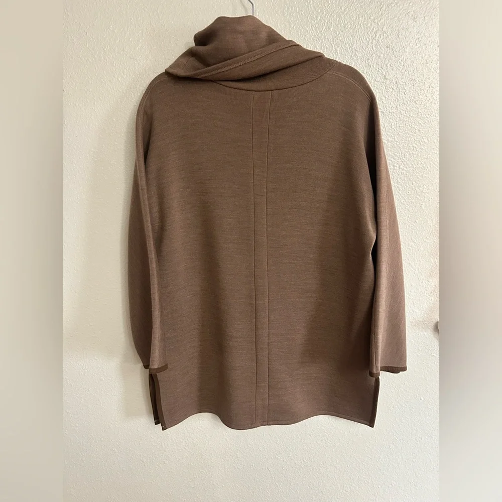 Soft Surroundings Cotswold Cowl Neck Wool Blend Tunic Sweater Womens SP
